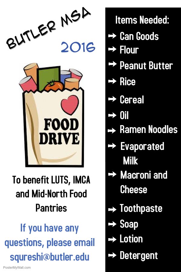 butlermsa's tweet photo. Donations can be dropped off at CFV and Irwin/Science libraries! @ButlerBethanie @ButlerPrez @butleru @ButlerBlue3 https://t.co/4cNvcltXyG