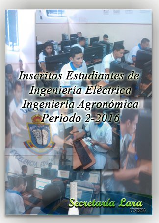 Ing. Agronómica e Ing. Eléctrica Periodo 2-2016 #SecretaríaUnefaLara <a href="/unefa_ve/">UNEFA</a> <a href="/conlaunefa/">UNEFA Núcleo Lara</a> <a href="/unefaelectlara/">UNEFA ELÉCTRICA LARA</a>