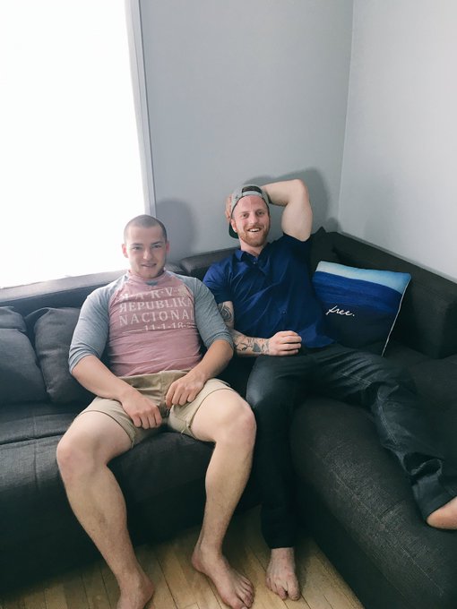 1 pic. On the set with Gab and the newbie @markolebeau #menofmontreal #gay #gayporn https://t.co/abN