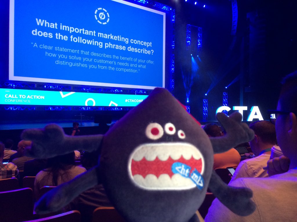 getresponse's tweet photo. We can't hide the excitement that we're here! #CTAConf #Getresponsemonster https://t.co/kOZOcIeWx1