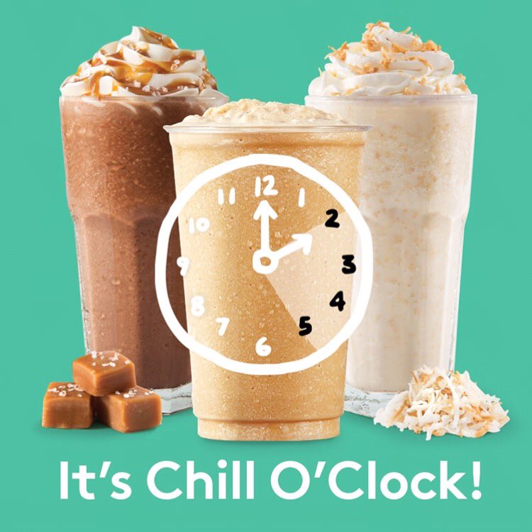 SecondCupCanada's tweet photo. The first day of summer is here!☀️ So we've brought back Chill O'Clock for one more week! #SCFroCho #SCFrappé https://t.co/HWQQcqlw3a