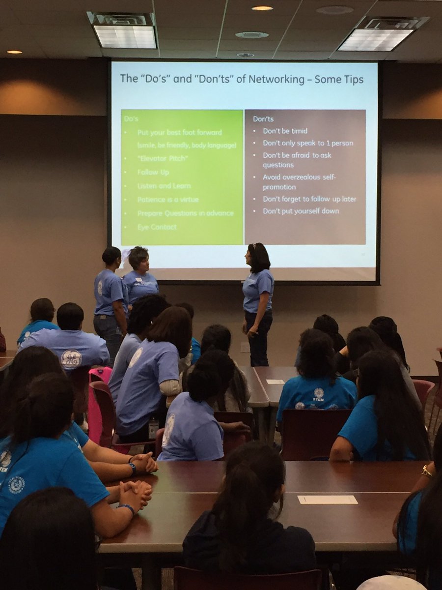 pinkladybug78's tweet photo. Tips about the "Dos" and "Don'ts" of Networking @ge_oilandgas @pinkladybug78 #GEGirlsDay https://t.co/4ChqxDcc8n