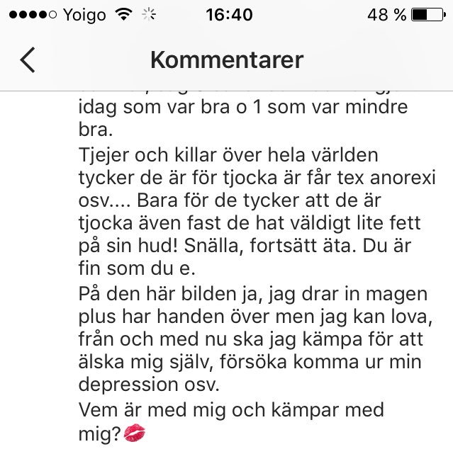 HelfridssonIda's tweet photo. Jag orkade inte med att hålla allt inom mig, ta din nån minut o läs. RT så ALLA ser detta💜 #duärfinsomduär https://t.co/NVbVEKcB12