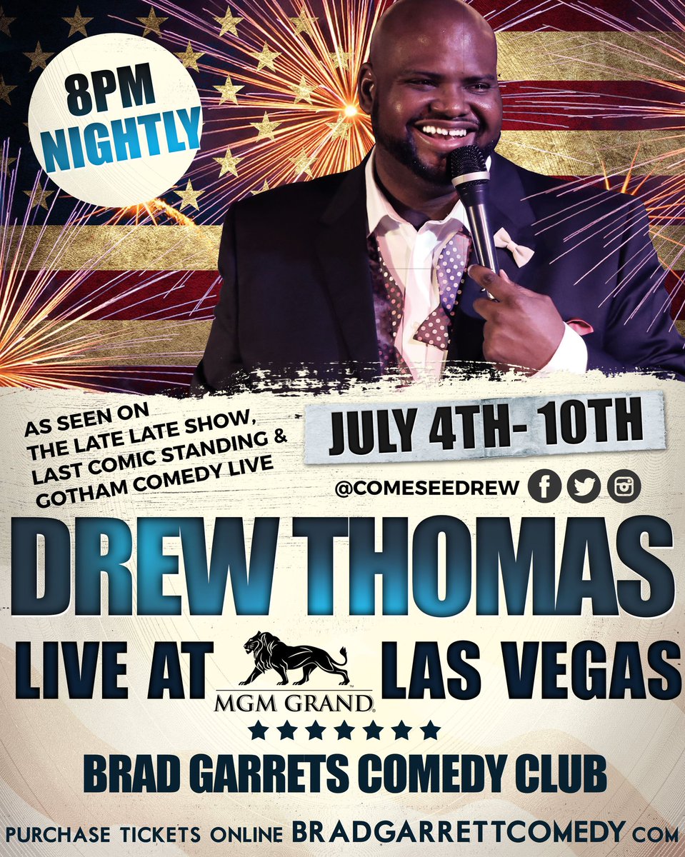 comeseedrew's tweet photo. Can't wait for a Great week @BGComedyClub the best comedy club on the Strip! Join me #comeseedrew #Vegas https://t.co/KxZwpHK5Nj