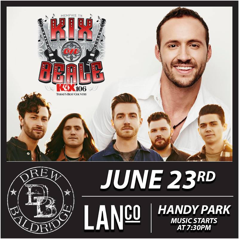 KIX106's tweet image. Can you believe #KIXOnBeale starts this week?! @DrewRBaldridge @LancoMusic bit.ly/kob2016