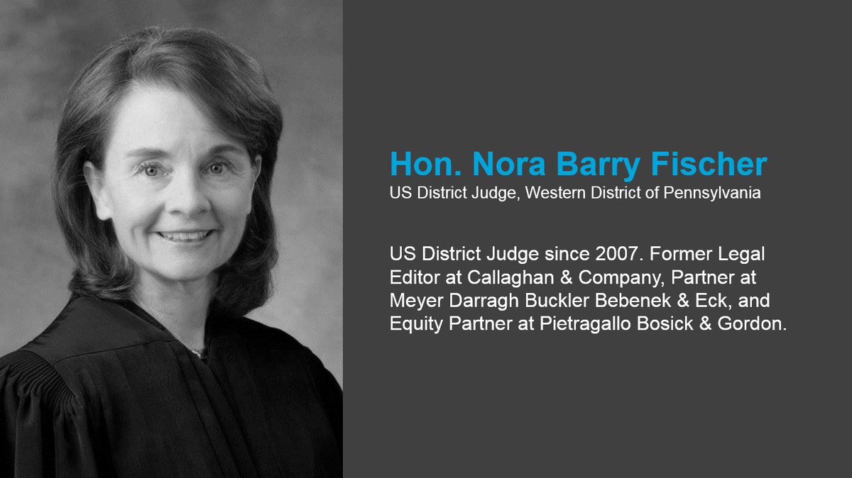 RelativityHQ's tweet photo. We're honored to have the Honorable Nora Barry Fischer joining us today. Hi #JudgeFischer! #kCuraWebinar #ediscovery https://t.co/yZvxG0yXpx
