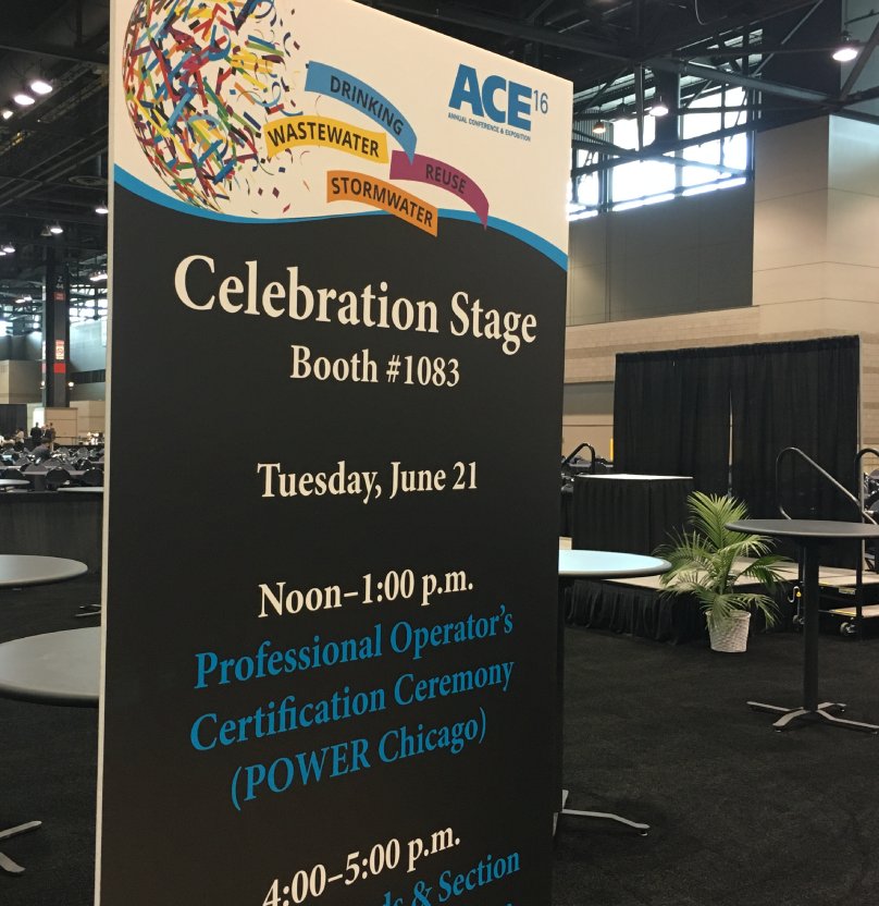 POCertification's tweet photo. #ACE16AWWA Celebration Stage is soon to be set for seven new POs! #ProfessionalOperator https://t.co/mWy0DEW3gu