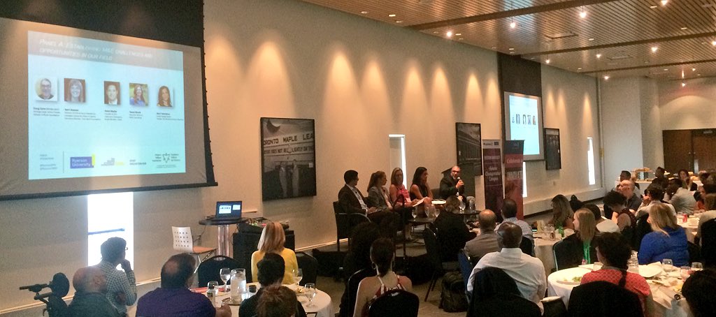 Our first panel on M&amp;E challenges and opportunities in sport for development is underway. #SSI16 #ThisIsTRSM