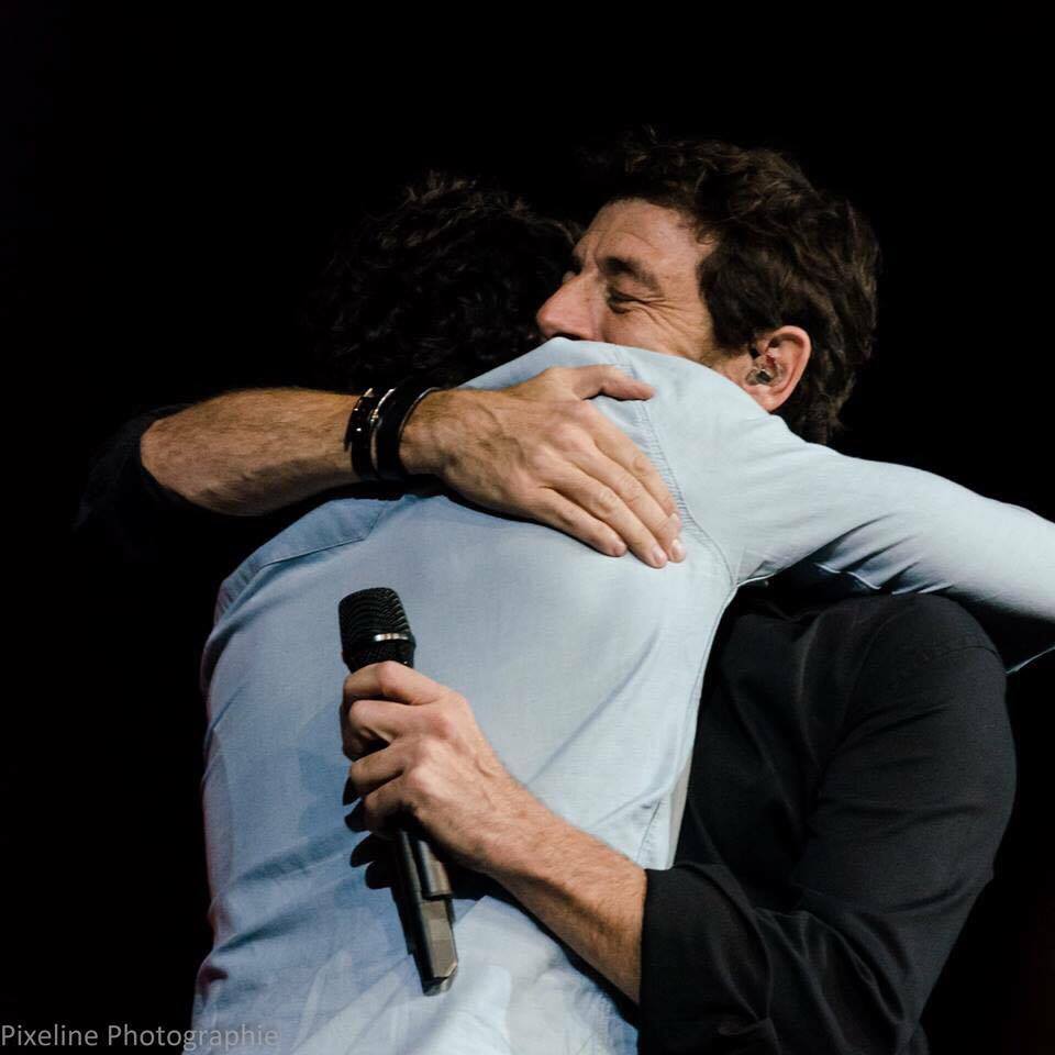 PatrickBruel's tweet photo. C'était sympa de se croiser à Nîmes 
Joyeux anniversaire @Amir_Off ! https://t.co/SoSbvD11uW
