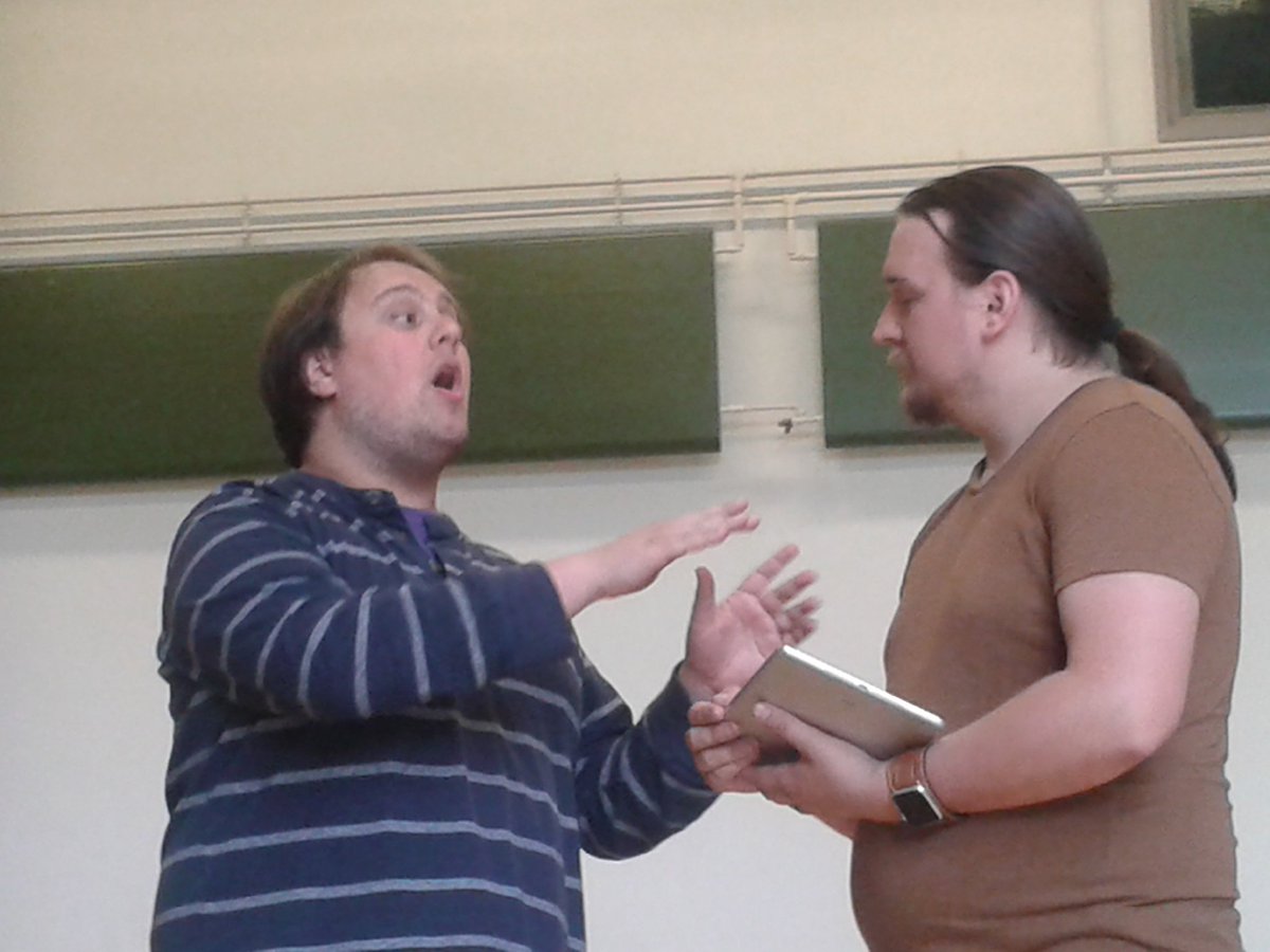 SunMoonTheatre's tweet photo. Fitting in our new Proteus with the rest of the cast @TheatreFestND @HarkyBaby @GeorgeDBradley @hannahrhubarb https://t.co/9MT5pTUSl1