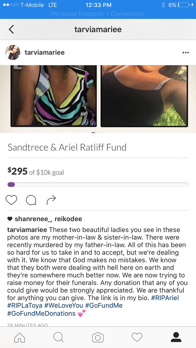 tarviamariee's tweet image. Please share this! Link: gofundme.com/2acr4v8 #RIPAriel #RIPLaToya 💕
