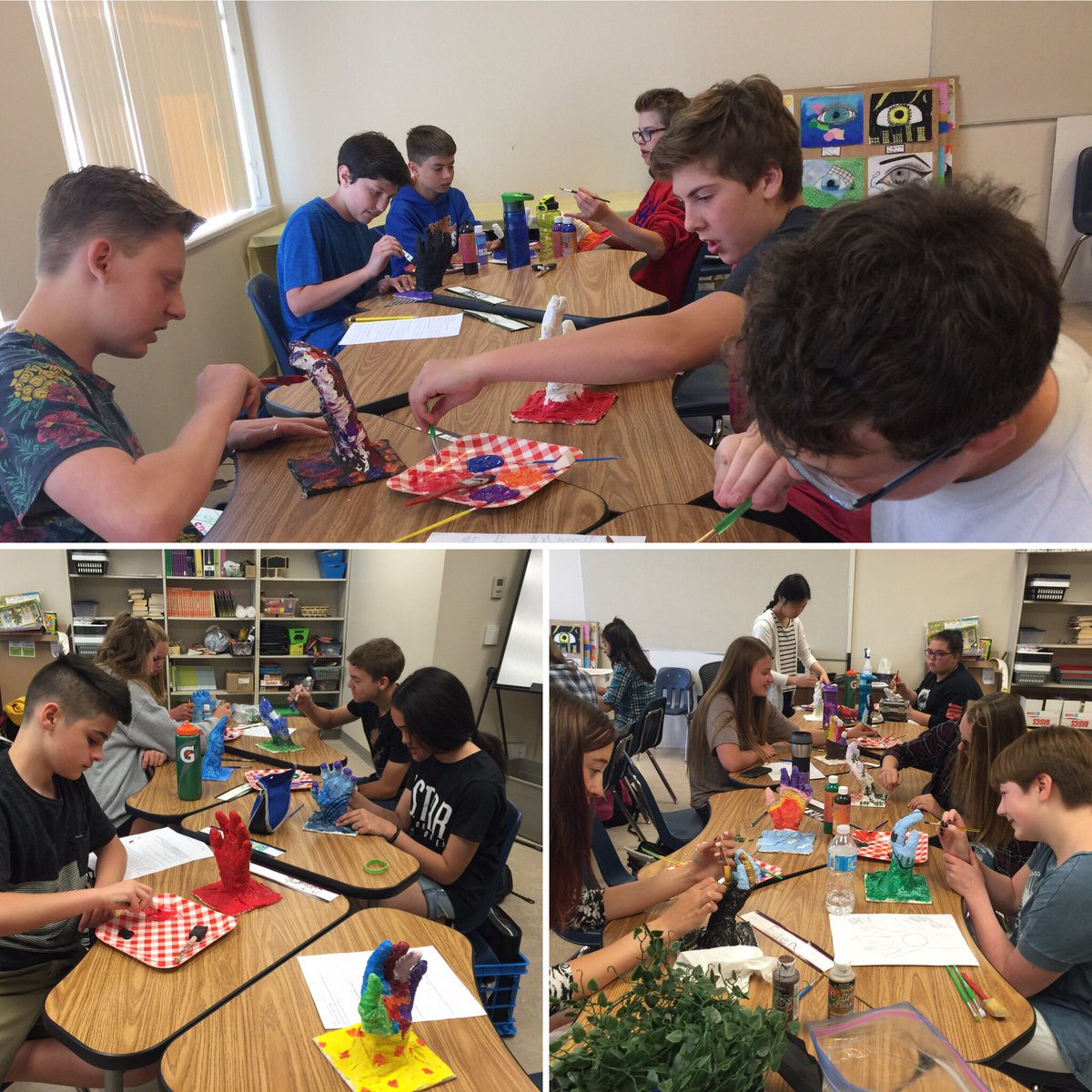 MrsLeCouffe's tweet photo. Awesome grade 8s focusing on their identity and gift pieces for Farewell. @RCSD_No81 @StJosaphat78 https://t.co/66AlefH6aF