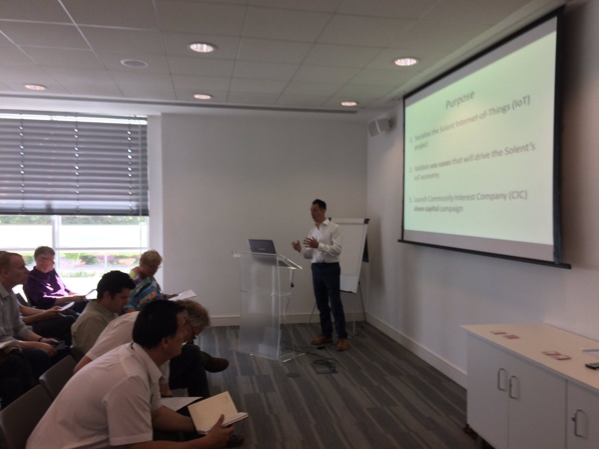 DigitalSouthUK's tweet photo. Kick off for the new Solent #IoT network led by Alex Barter https://t.co/1sI5n3WPi4