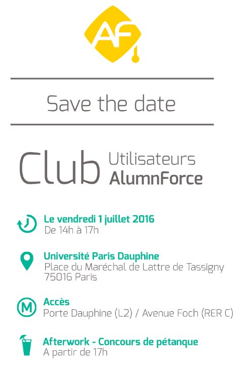 Alumnforce's tweet photo. Save the date prochain #ClubAF le 1er Juillet 14h30 à @DauphineAlumni https://t.co/5YwjktVDYY https://t.co/RgGOmZYPzH