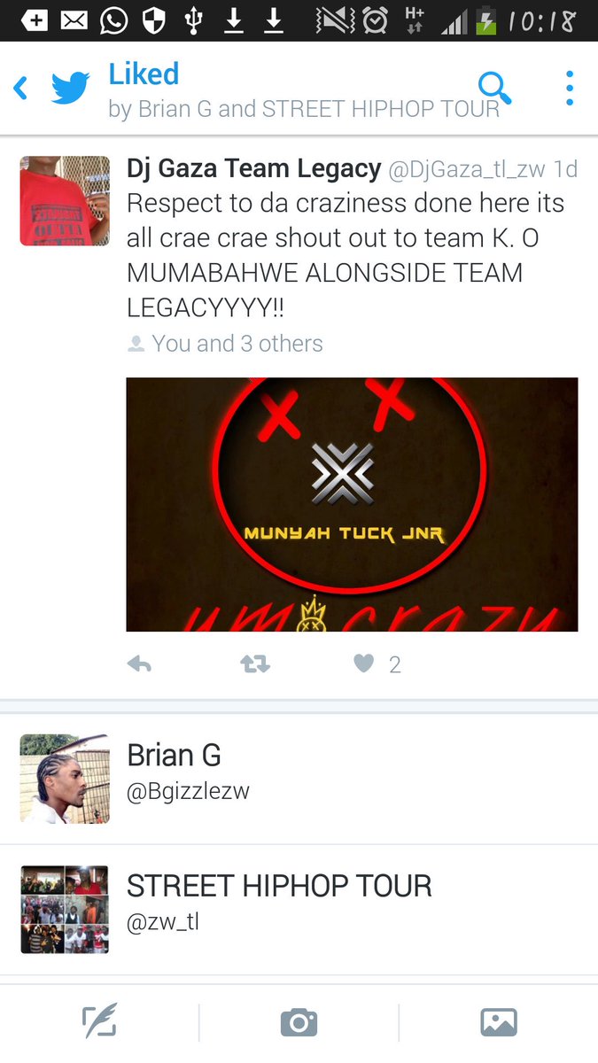 munyahhtuck's tweet photo. Shout out to Dj Gaza, Dj sliqkay, team legacy, Brian G,  Street hip hop, Mumabahwe and my boiz knockout for support https://t.co/SCr4BZF1MC