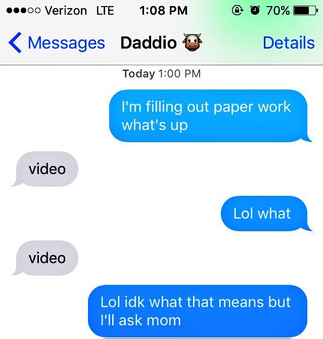 Morganklos's tweet photo. My dad still doesn't know how to text.... https://t.co/FUEQWTsSFp