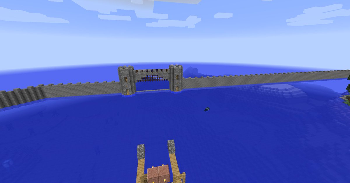 PienaarOAK's tweet photo. Ya casi terminada la muralla! @TecPointSMP #LaIslaDePienaar https://t.co/h6PppwiayB