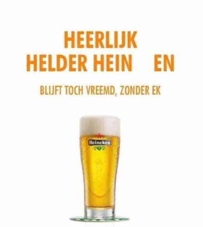 Weer een briljante reclame #heineken #mishetook! #creatief #marketing