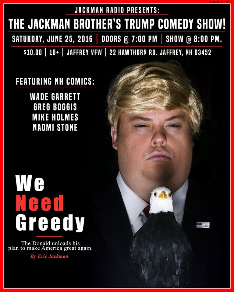 JackmanRadio's tweet photo. Hey @LedgerTrans, please be sure to share this with the community! #NHComedy #MonadnockLaughs #JackmanBrothers https://t.co/9Ic7Wzu2TW