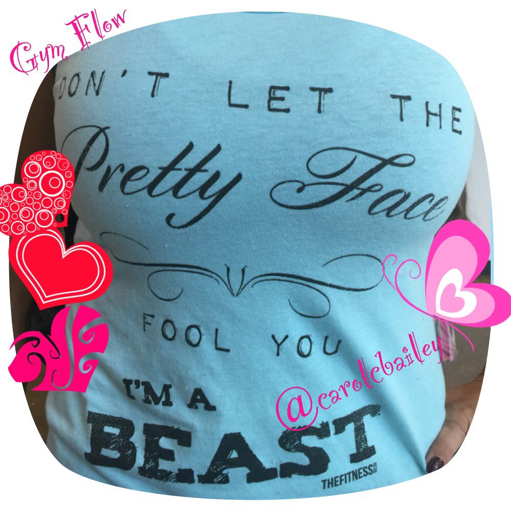 carolcbailey's tweet photo. Gym shirt: 30min #weightsclass, 1h #zumba, 10min #bike, @shellitaboxie @adoggettbrown @n1peace #beastmode #wenthard https://t.co/crzSz4BLrC
