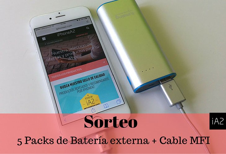 iPhoneA2's tweet photo. Gana uno de estos 5 Packs de Batería externa+Cable MFI de Nylon en nuestro #Sorteo https://t.co/LvOeBUBD0y https://t.co/US2L0fQ1EH