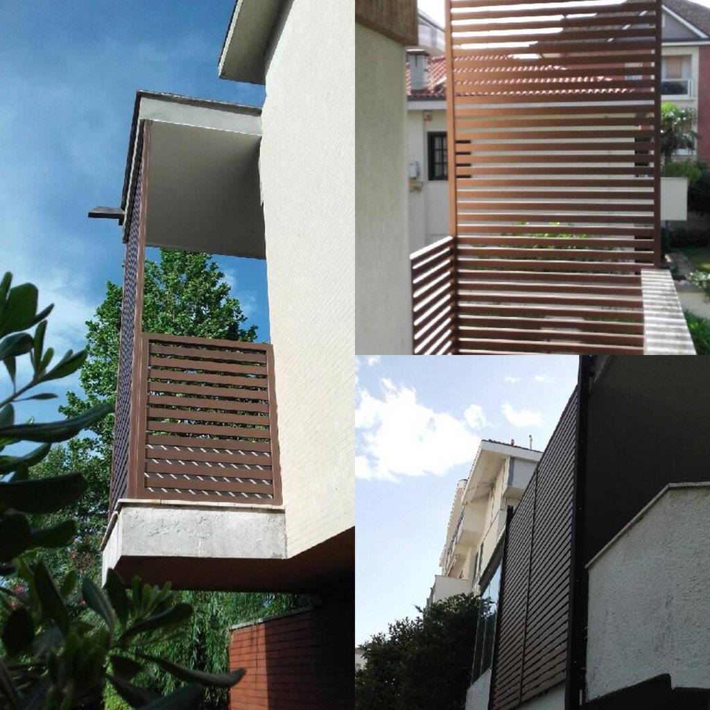 gates_alba's tweet photo. Ringhiera e frangisole in alluminio effetto corten! #aluminium #homedesign #MadeinItaly #homedecor #architecture https://t.co/xW9xn3P9e4