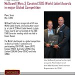Image for the Tweet beginning: #McDowell Label wins 3 World