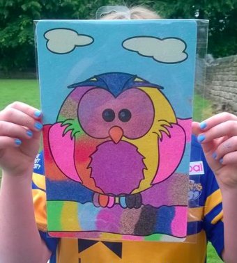 Treasurebobs's tweet photo. Some lovely #SandArt creations from the weekend at #Farsley Springbank School Summer Fair - a great event xx https://t.co/lPh9AhXOzc