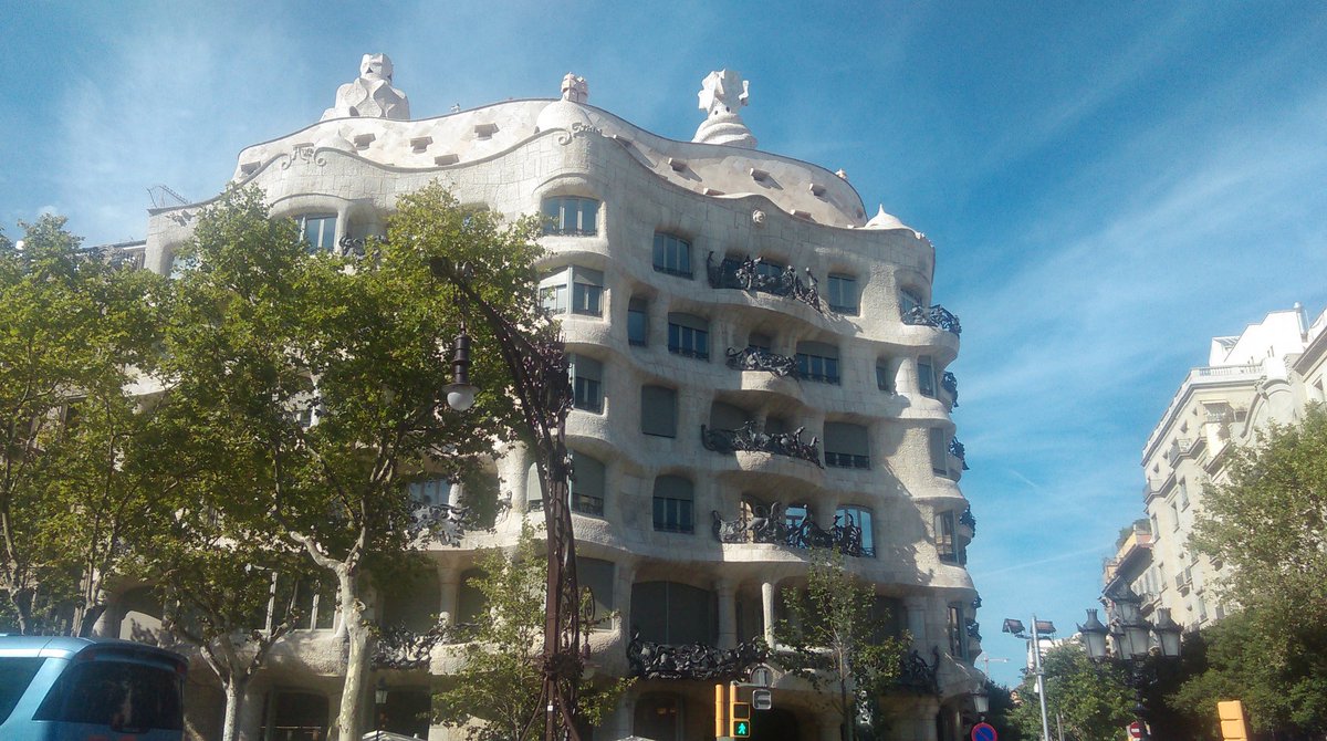 mr_rgibson's tweet photo. Visited 2 Gaudi houses and a chocolatiers. Had dinner and now watching Slovakia about to beat England #tcsbarcelona https://t.co/nOznhAXfpP