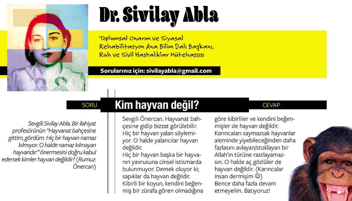 noktadergi's tweet photo. Sivilay abla @sivilayabla yazdı: Kim hayvan değil? https://t.co/XC8rqcu1xX https://t.co/I0WfwyATGJ
