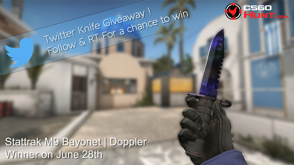 CSGOHunt's tweet image. New weekly giveaway! Follow &amp;amp; RT for a chance to win a M9 Doppler FN ST #CSGOgiveaway #CSGO #CSGOHunt