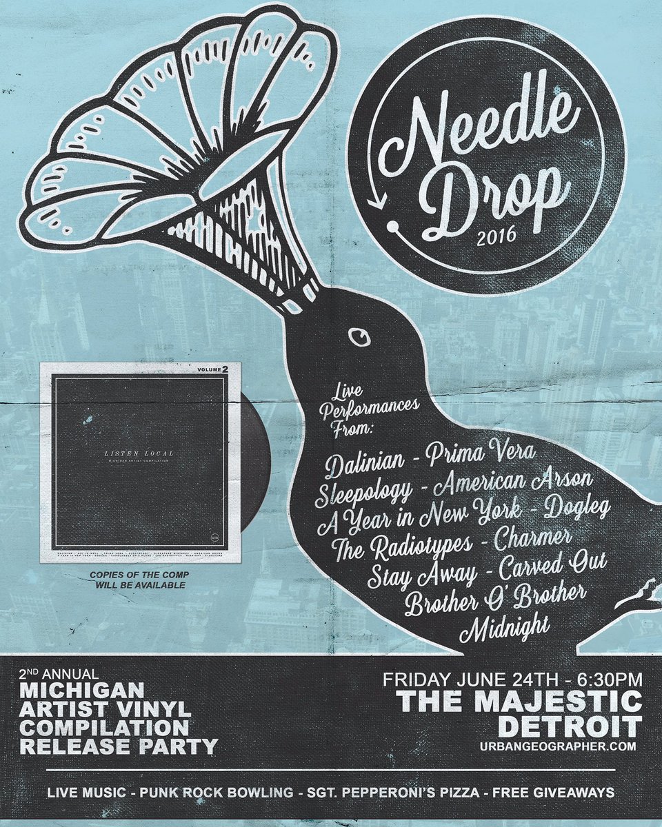zch (@zachmicklea) on Twitter photo We will be announcing set times for #NeedleDrop tomorrow! <a href="/majesticdetroit/">Majestic Detroit</a> <a href="/Urban_Geo/">🎙URBAN GEOGRAPHER</a> We will be announcing set times for #NeedleDrop tomorrow! <a href="/majesticdetroit/">Majestic Detroit</a> <a href="/Urban_Geo/">🎙URBAN GEOGRAPHER</a>