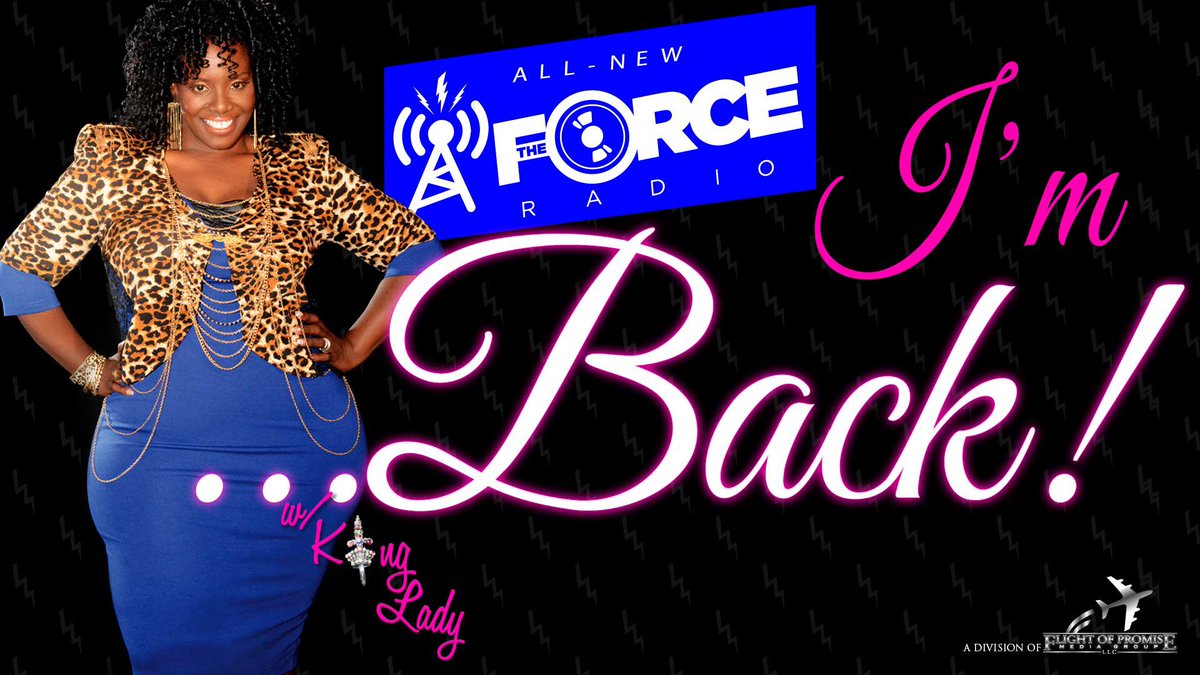 TheForceRadio's tweet photo. She's Back!!! Listen in to @King_LadyWFOP on the #ImBack radio show at https://t.co/wxiKyFy3JF https://t.co/EoG8GLBeNB