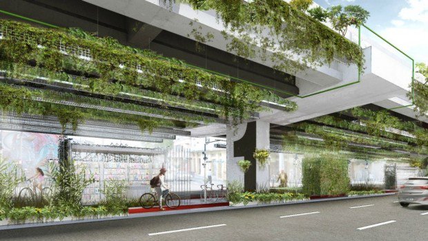 Jardín colgante en carretera brasilera filtrará en 20% de las emisiones de los automóviles bit.ly/1RT4Oyq