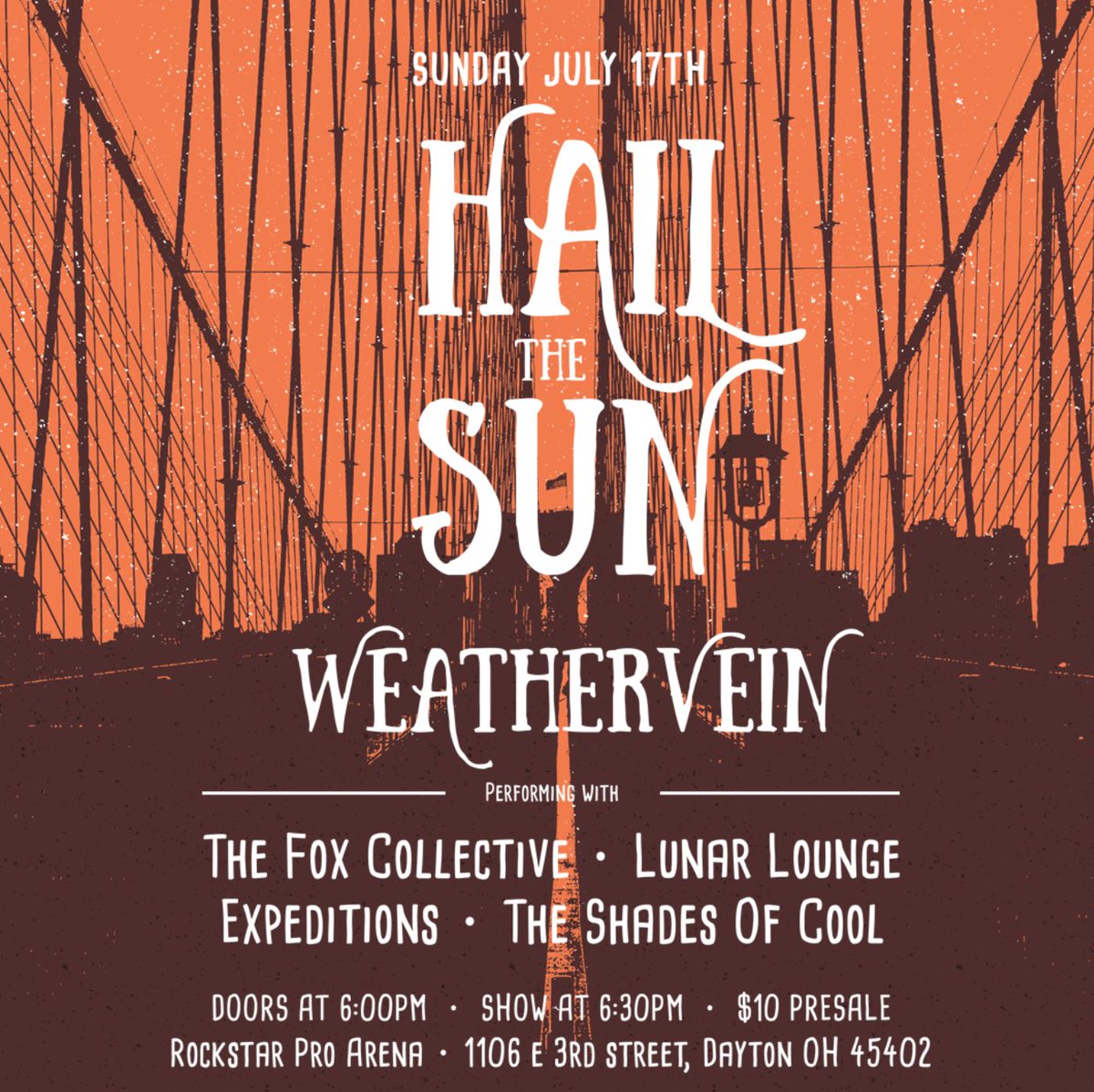 Come see us in dayton with <a href="/hailthesun/">Hail The Sun</a> on July 17th