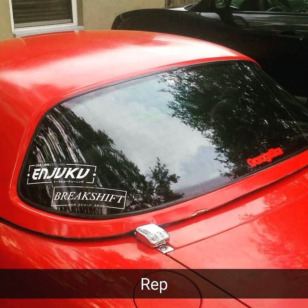 mattmaffucci's tweet photo. Best part about a hardtop is the added sticker space for my inner ricer.  #breakshift #enj… https://t.co/WRe0pyJN1x https://t.co/OSRQ4Bhvrh