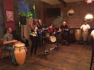 #bongos #congas #guitar #bass and #vocals with #tonyCimorosi using his #fenderBass and #PJB AMP #SUMMERTIME