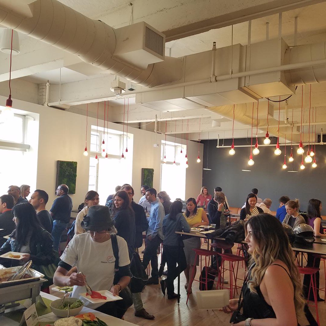 AmicusHQ's tweet photo. Great turnout for @techfugees #WorldRefugeeDay event in SF. But where is @mikebutcher? https://t.co/4fVn55odjC