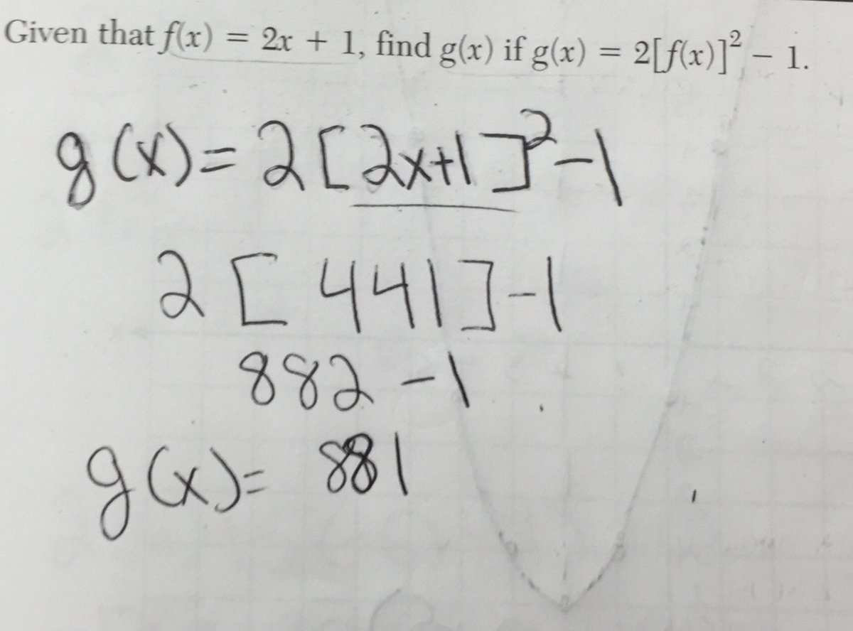 dandersod's tweet photo. @mpershan here’s an algebra 1 #mathmistake can you track it? Came up many times on regents. https://t.co/mK1P6kIVor