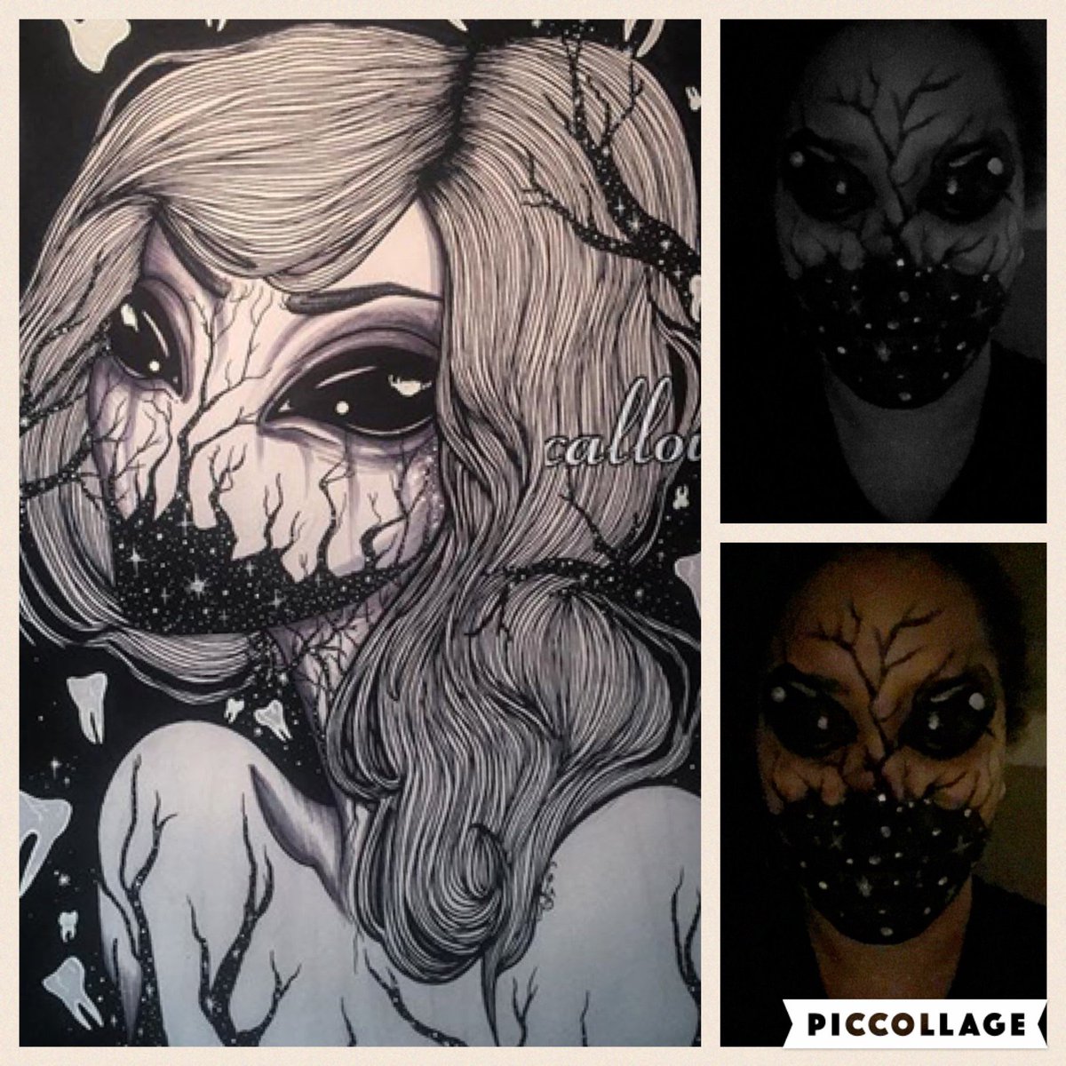 ChelzzzE's tweet photo. Shoutout to @callowlilyart on Instagram for the inspiration of this look, I had to recreate it. @THETomSavini https://t.co/xM4Vsahtu5
