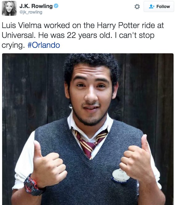 sbstryker's tweet photo. Luis Vielma, who was killed in the Orlando shooting, was turned into a wizard and I'm not crying, you're crying: https://t.co/gaJjtq5ygf