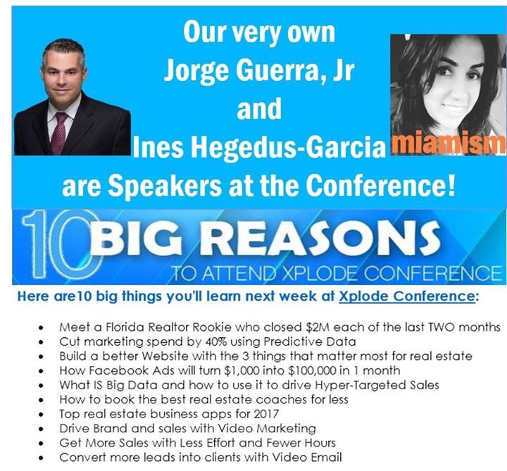 <a href="/jguerrajr/">Jorge Guerra Jr.</a> &amp; <a href="/miamism/">miamism</a> are speaking at the Xplode Conference.  CODE "LETTY" and SAVE $20. - bit.ly/28Lk8js