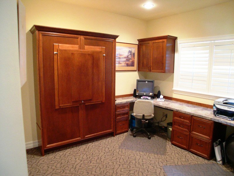 CustomClosets_'s tweet image. You can turn that guest room into an office, and we can help! Come check out our Murphy beds today!