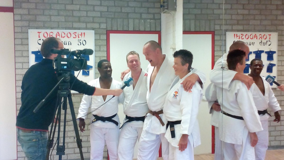 ArianNoordzij's tweet photo. TV opnames bij @Toradoshi_NL ivm de Special Needs  Kampioen "de Beverwijkse reus" Sebastiaan. #SpecialOlympicsSwiss https://t.co/LUtwlDsHTT