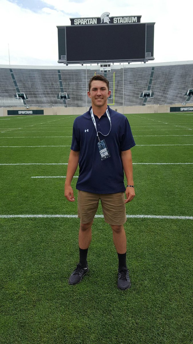 cnoland_13's tweet photo. Great visit today at Michigan State!Thank you @DantonioMark @CoachSalemMSU and staff. Go Spartans! @MSU_Football https://t.co/2SRIhSkbu6
