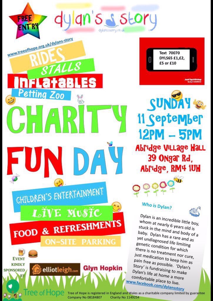 @JamesLock__ Please raise awareness for our fun day for <a href="/DylansStory/">Dylans Story</a> dylansstory.co.uk