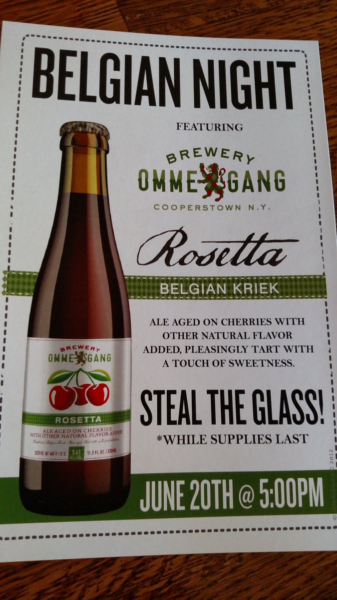 Come for the beer leave with a glass.  Rosetta on feature during Belgian Beer Night tonight at @republicmn