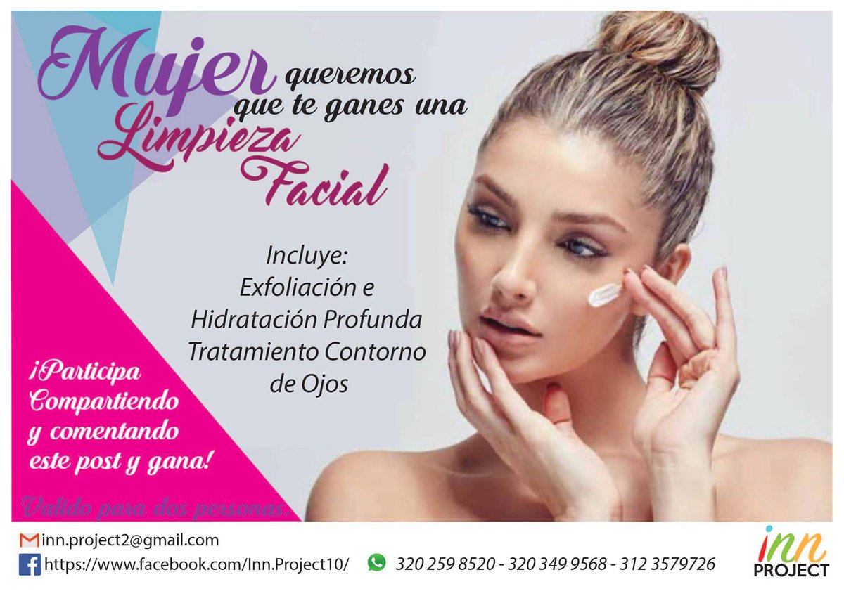 CreSerJuntos's tweet photo. ¡Rt y gana! #Bogotá #belleza #Rt #mujeres #limpiezafacial #gana https://t.co/bVw6AR94o1