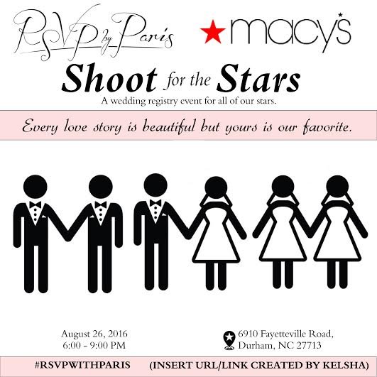 RSVPbyParis's tweet photo. EVERYONE is welcome at the Macy's at The Streets at Southpoint Bridal Expo! Explore the Wedding and Gift Registry! https://t.co/6aLvIAg8JS