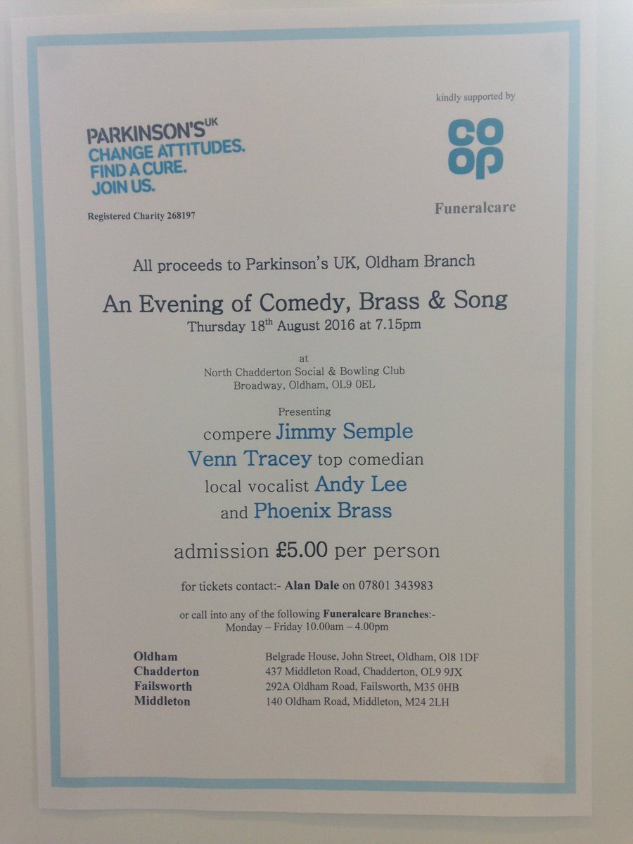 2310KatieC's tweet image. Charity evening 18th August 2016 @CoopFuneralcare @ParkinsonsUK #beingcoop